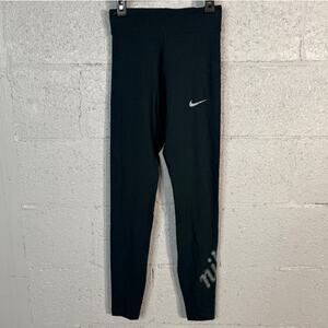 Nike Women's High-Rise Full-Length glitter Logo Leggings, Deep Jungle XS